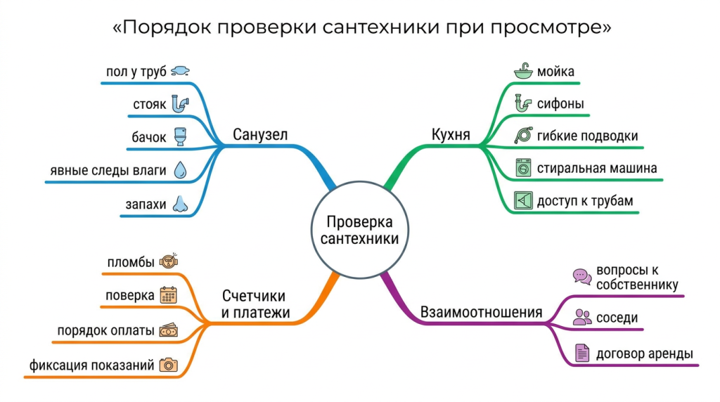 Порядок проверки сантехники при осмотре