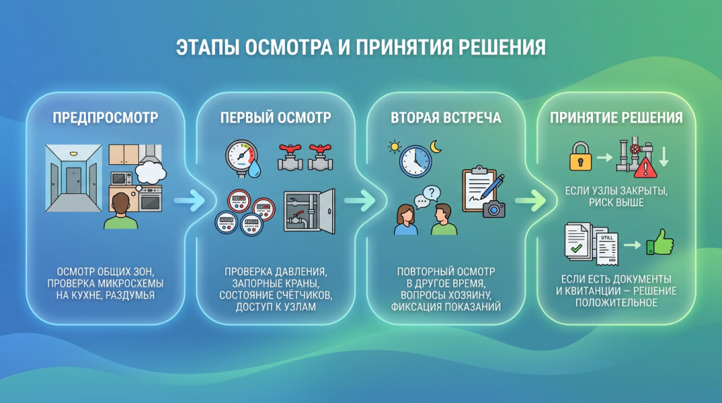Этапы осмотра и принятия решения
